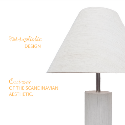 White Modern Japandi Table Lamp