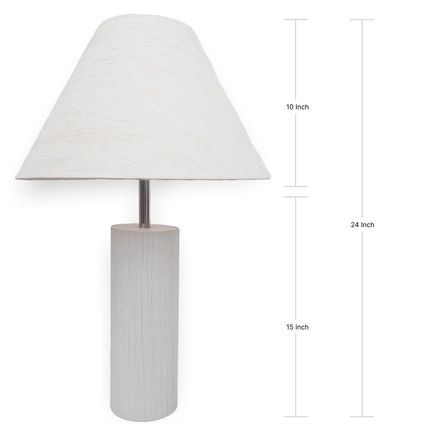 White Modern Japandi Table Lamp