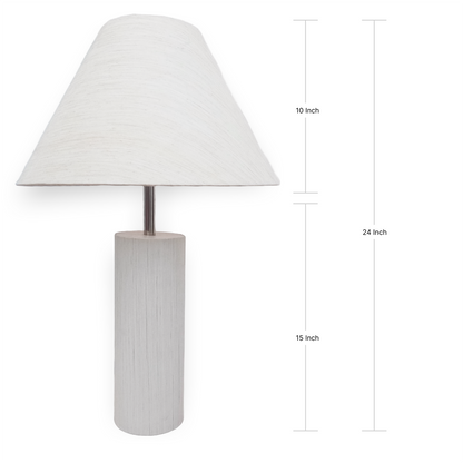 White Modern Japandi Table Lamp