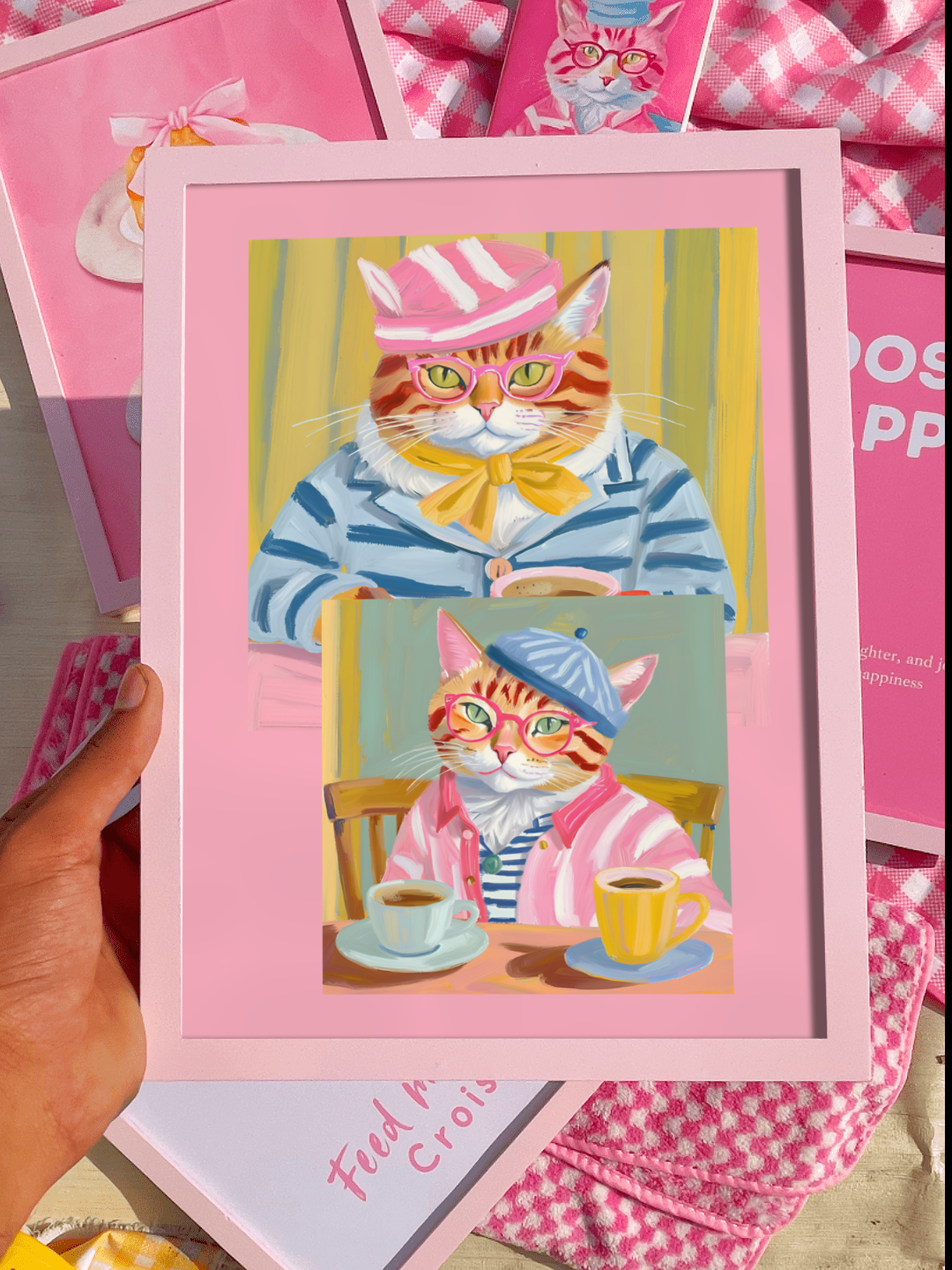 French Cat Print