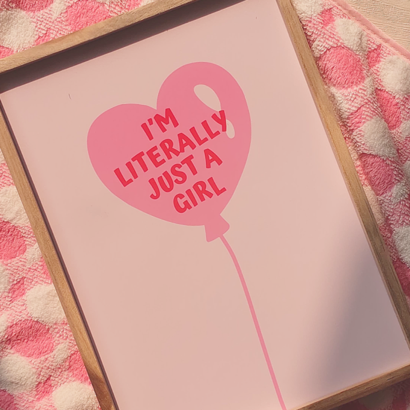 Just a Girl Vibes Wall Art