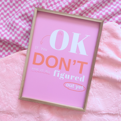 It's Ok Pinterest Wall frame!