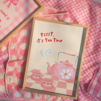 It's Tea time wall print