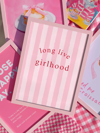 Long Live Girlhood wall print
