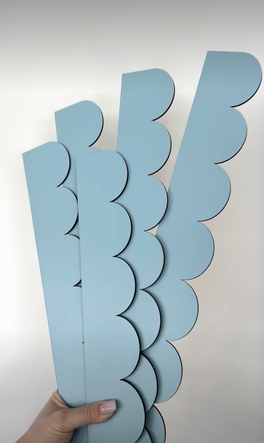 Scallop Trim Strips - Peel and Stick (Set of 5)