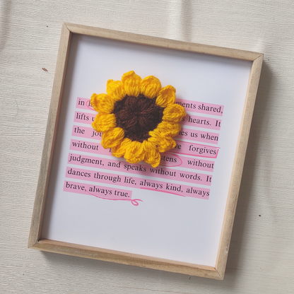 Crochet Sunflower Coaster - Set of 1