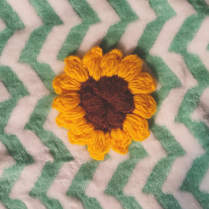 Crochet Sunflower Coaster - Set of 1