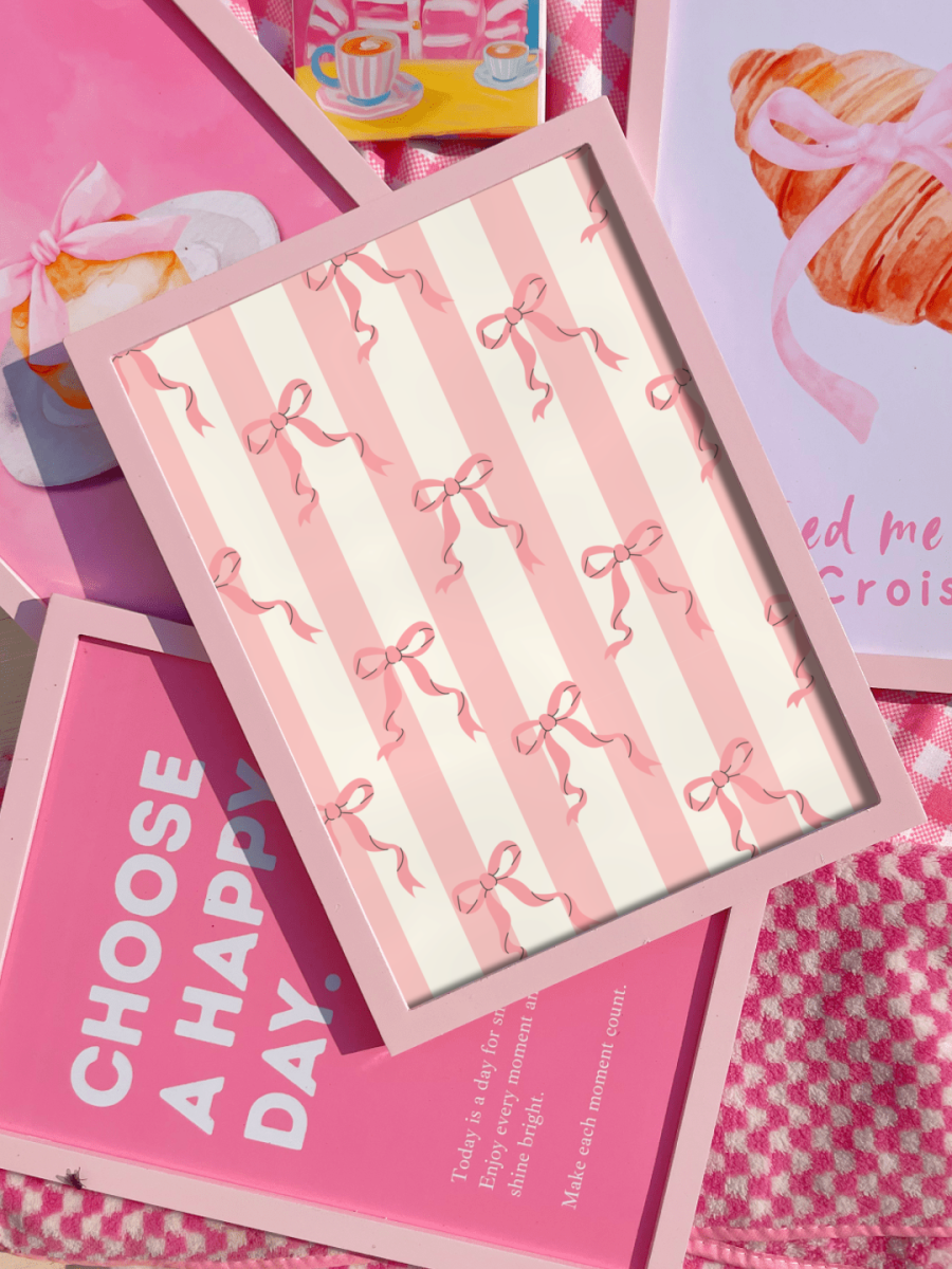Sweet Pink Bow Frame