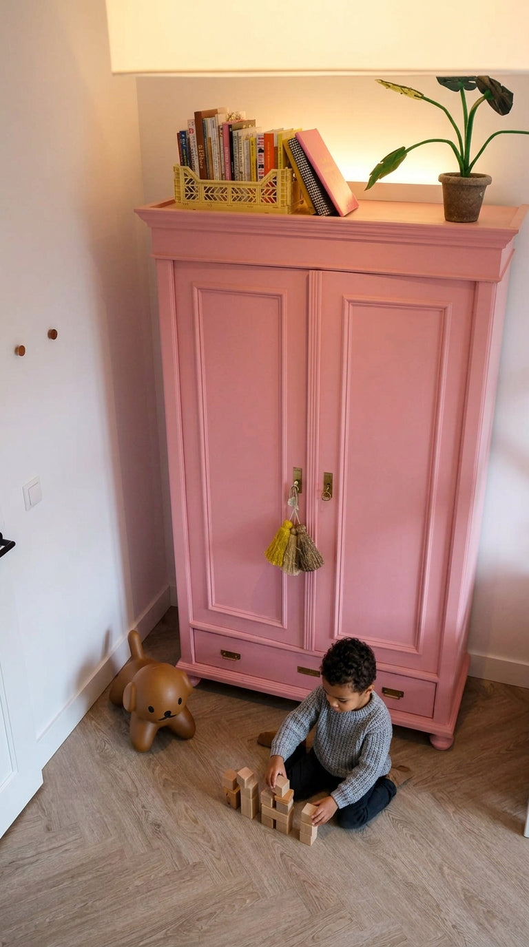 The Rosette Armoire — Vintage-Inspired Wardrobe in Pink