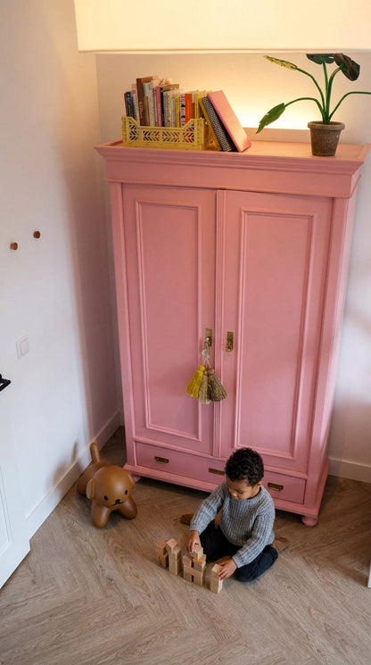 The Rosette Armoire — Vintage-Inspired Wardrobe in Pink
