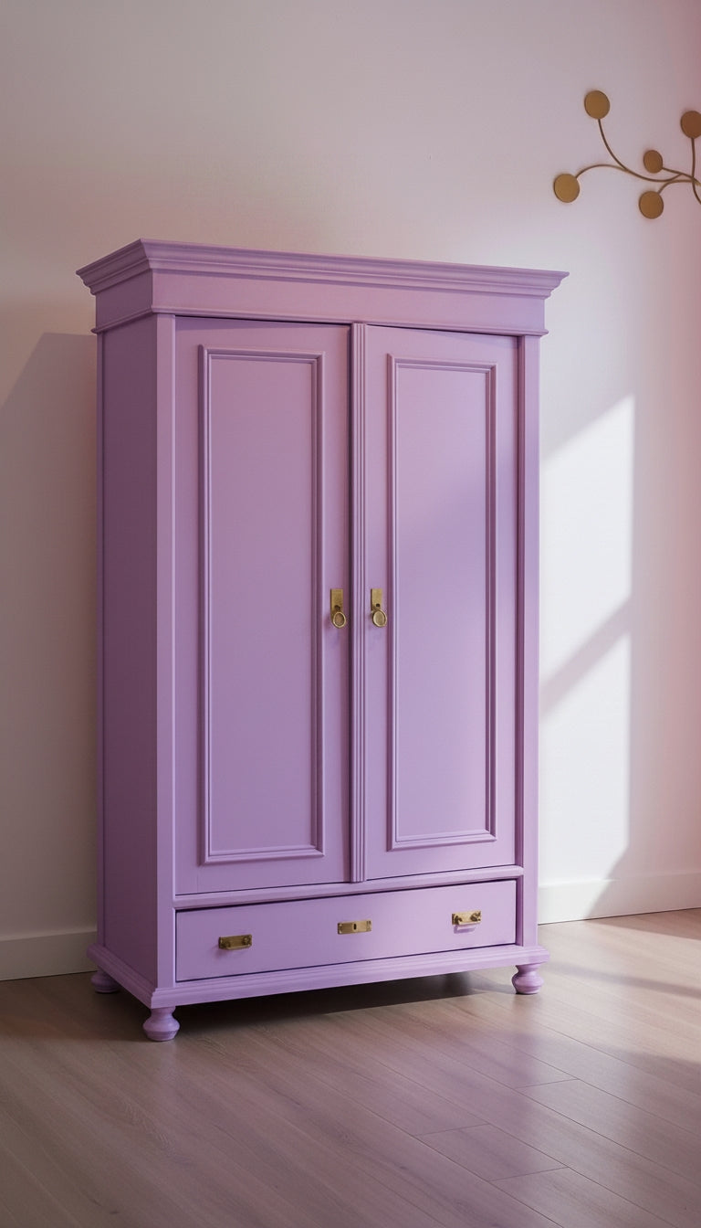 The Rosette Armoire — Vintage-Inspired Wardrobe in Pink