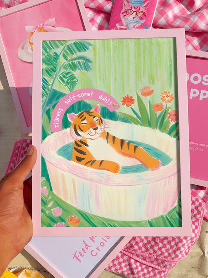 Tigress self-care Wall frame
