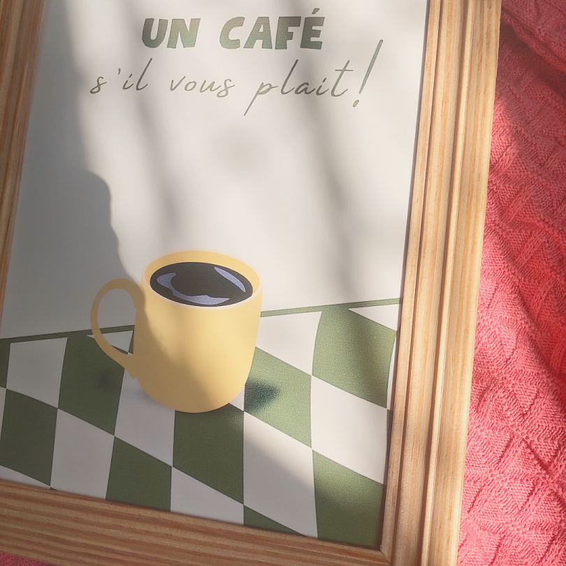 Un Café, S'il Vous Plaît! Wall Art