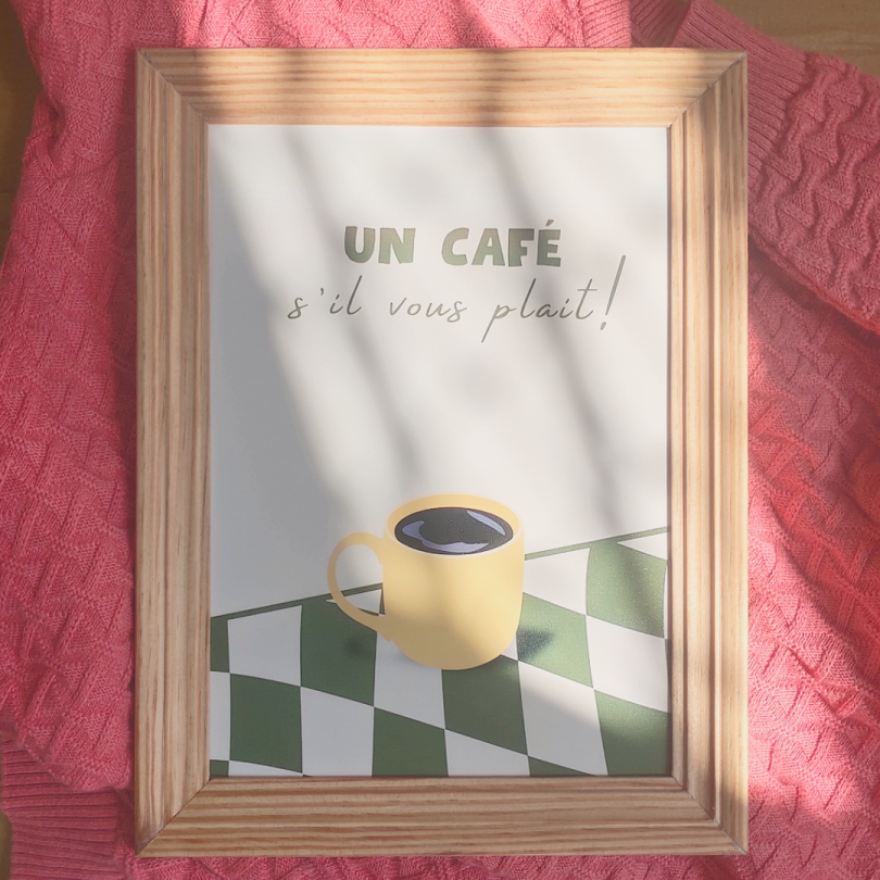 Un Café, S'il Vous Plaît! Wall Art