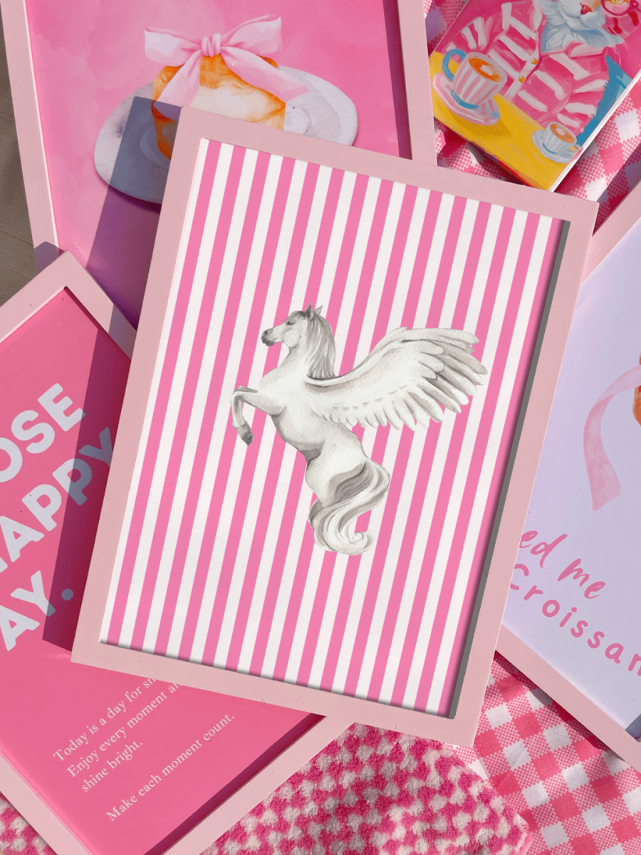 Dreamy Pink Pegasus Frame