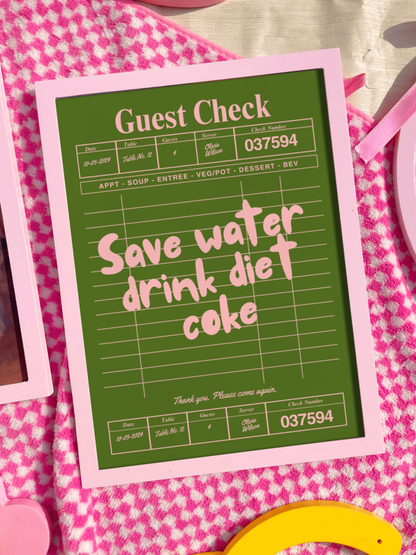 Drink diet coke Print