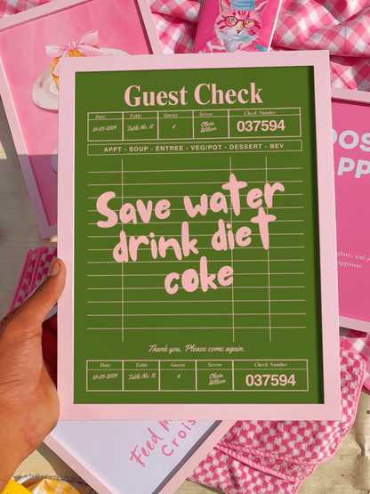 Drink diet coke Print