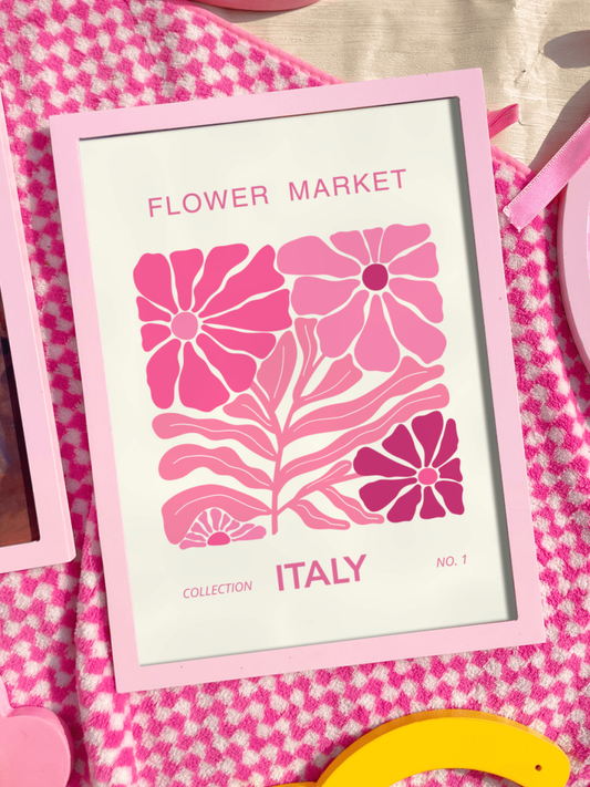 Flower Market Itlay Print