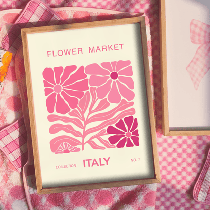 Flower Market Itlay Print