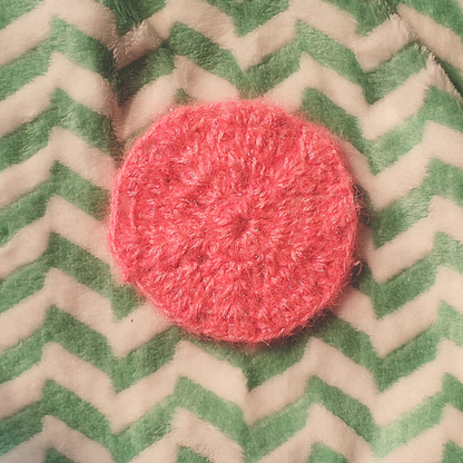 Sparkly Pink Crochet Coaster