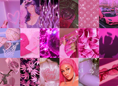Hot Pink🩷 Wall Collage Kit - 100 posters