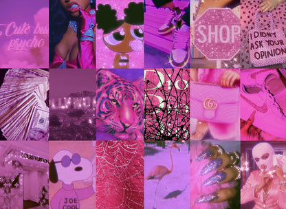 Hot Pink🩷 Wall Collage Kit - 100 posters