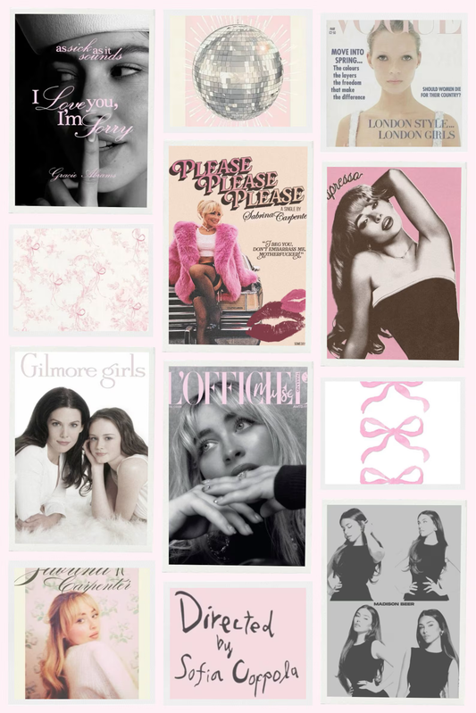 Dreamy Coquette Wall Collage Kit - 12 posters