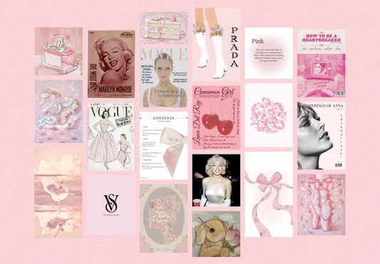 Coquette Wall Collage Kit - 20 posters
