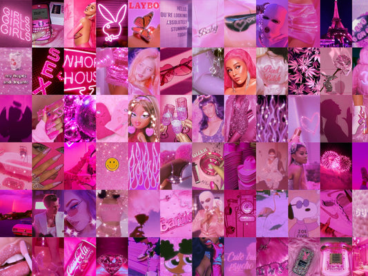 Hot Pink🩷 Wall Collage Kit - 100 posters