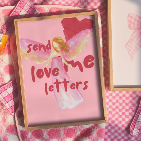 Send me love letters wall print
