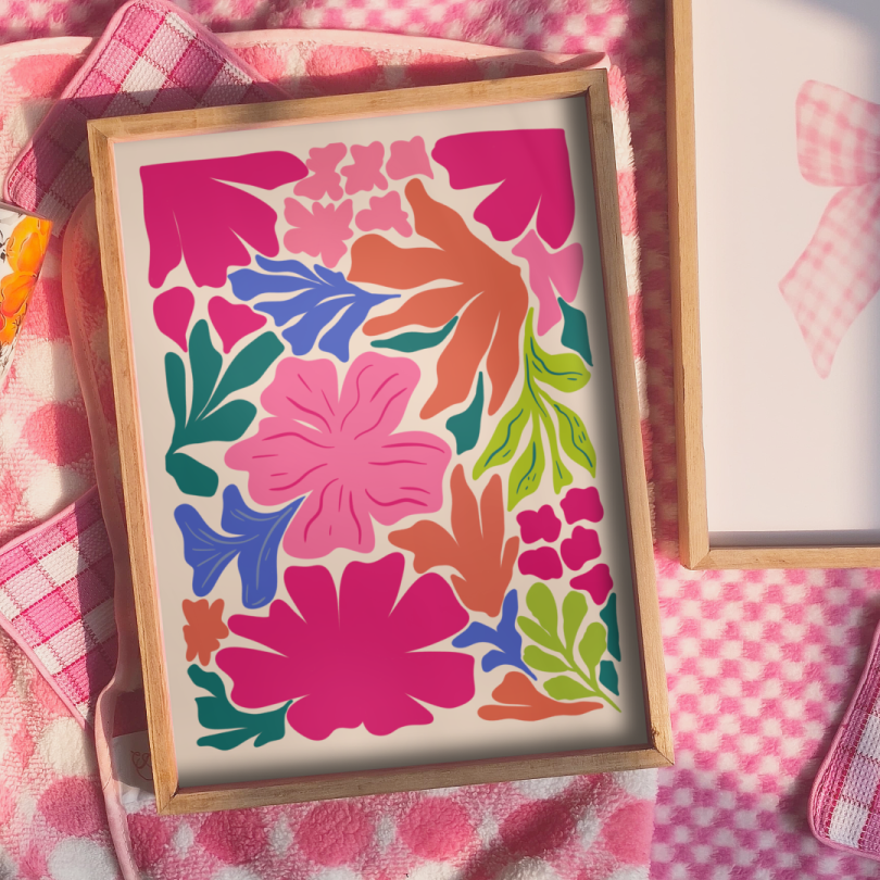 Maximalist Flower abtract Print
