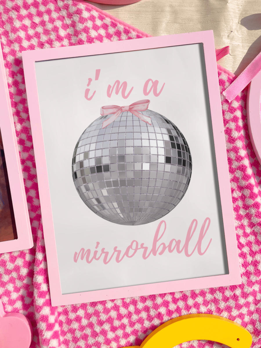 Mirrorball wall print