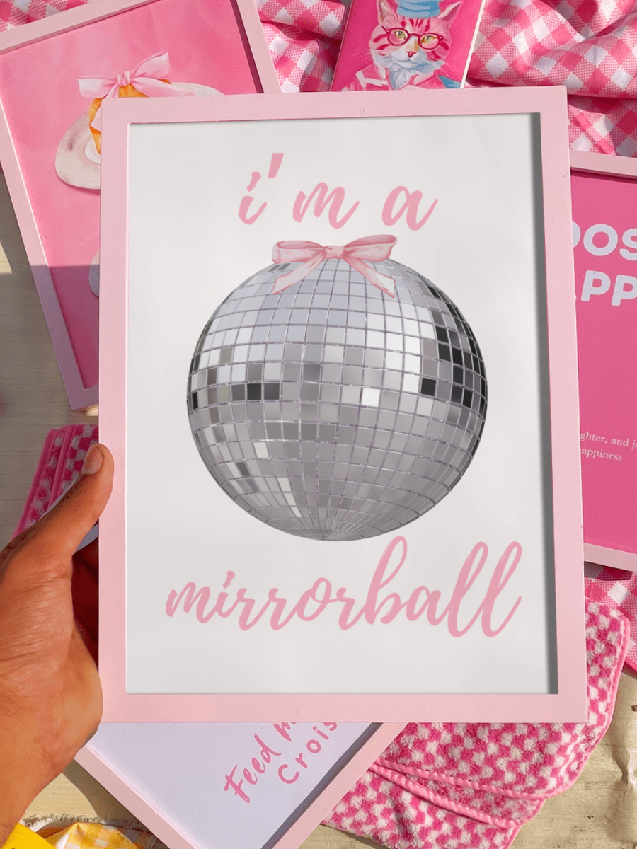 Mirrorball wall print