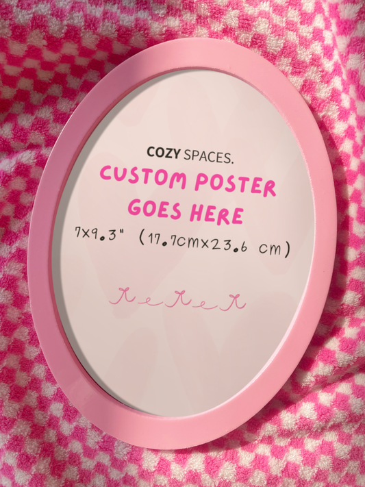 Pink Oval Custom Frame