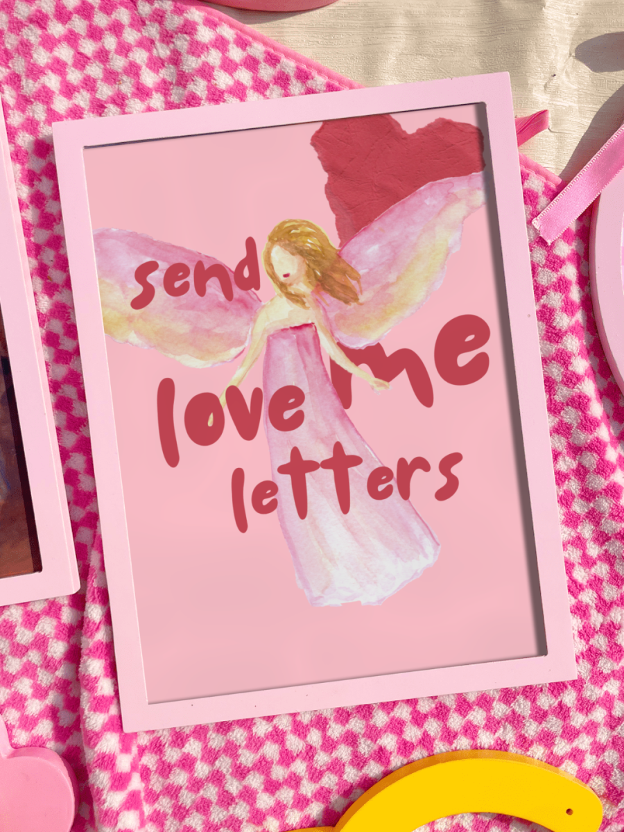 Send me love letters wall print