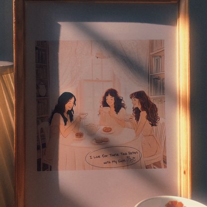 Tea Dates with My Girls Print